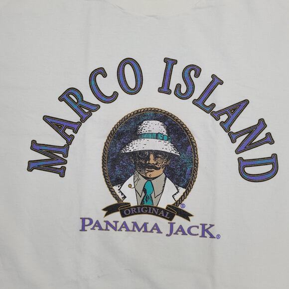 Vintage Marco-Island Panama-Jack Shirt Large 21x29 Florida - Picture 3 of 16